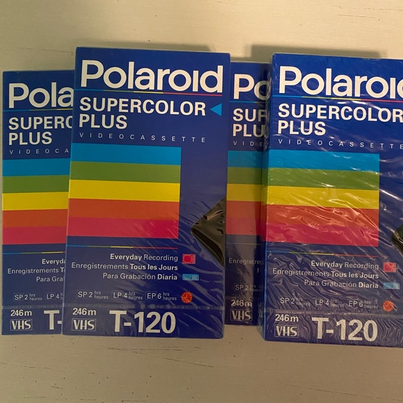New polaroid blank vhs tapes (4 total) - Picture 2 of 2